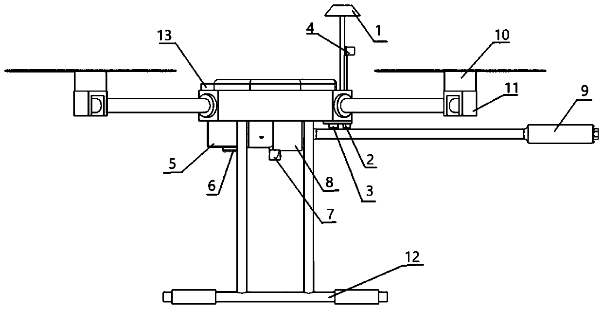 Water flow pressurization type cleaning system and method based on mooring unmanned aerial vehicle platform