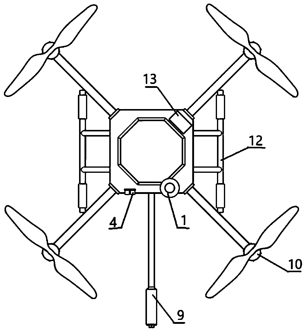 Water flow pressurization type cleaning system and method based on mooring unmanned aerial vehicle platform