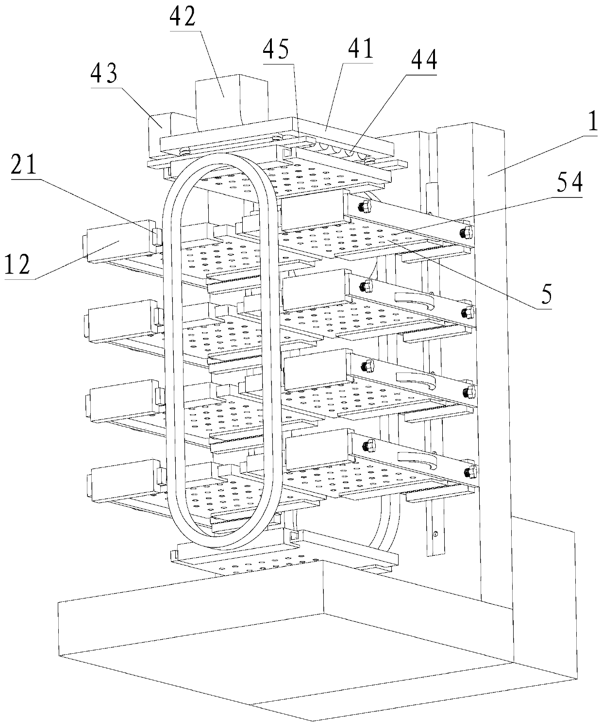 Hatching device with egg turning function