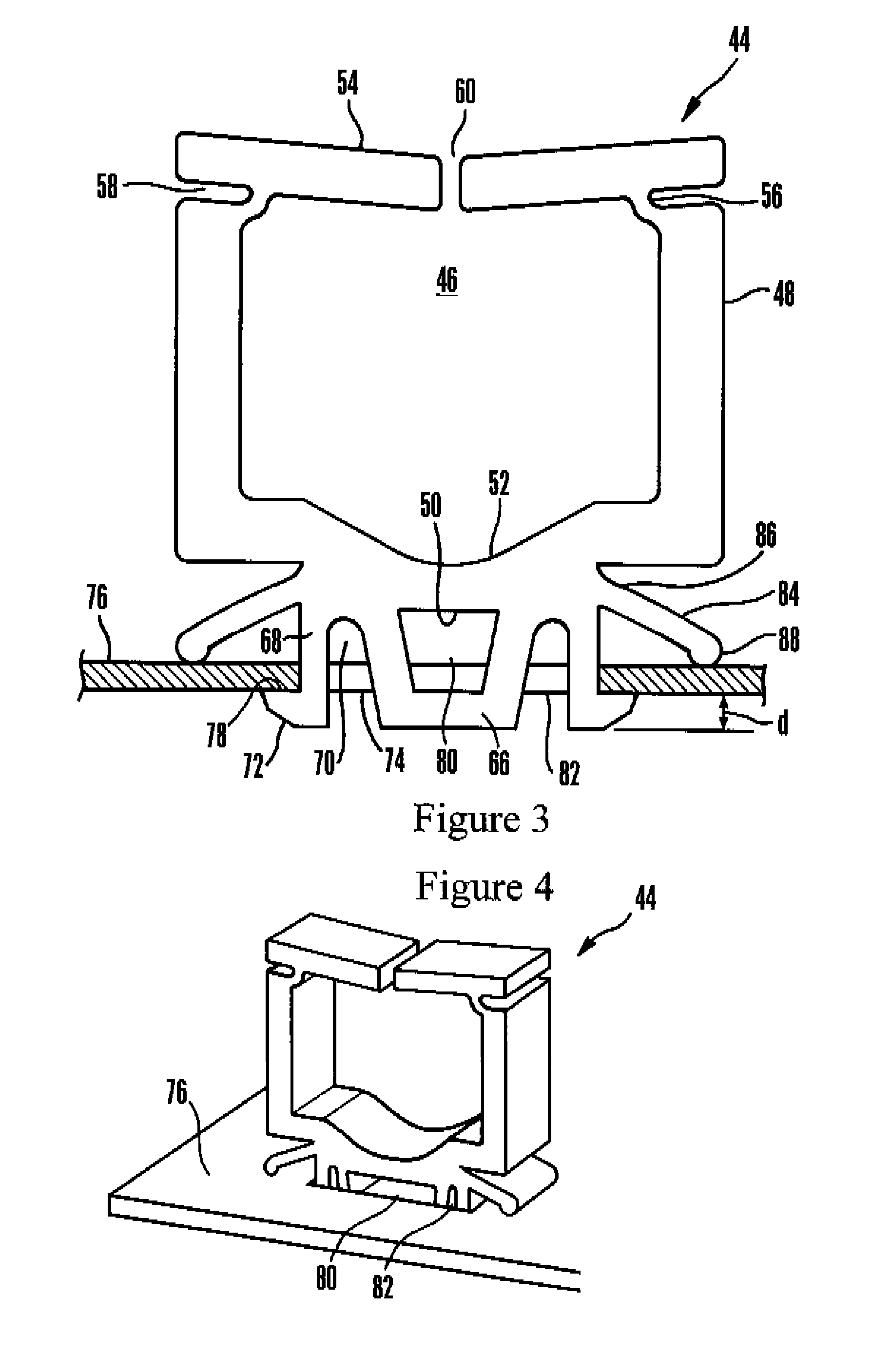 Wire holder with single step installation into T-shaped hole in support substrate