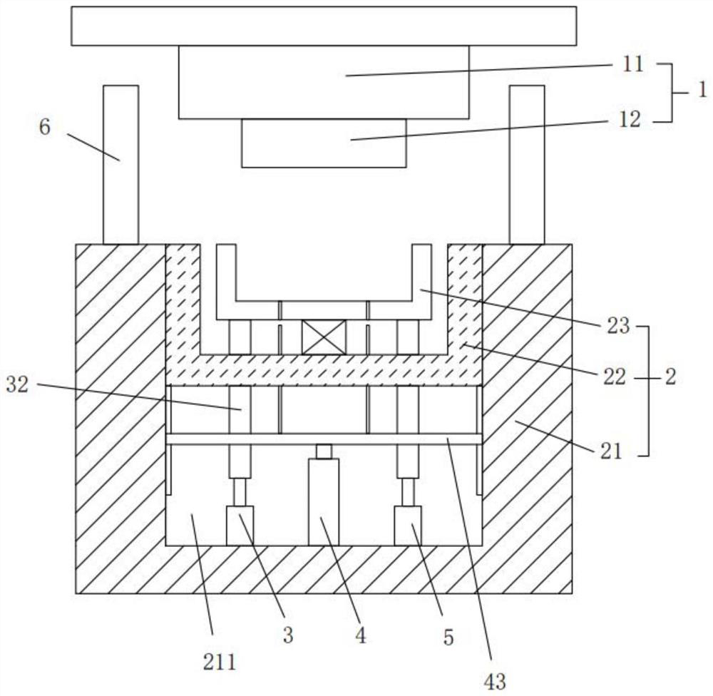 Display middle frame injection mold convenient for stripping