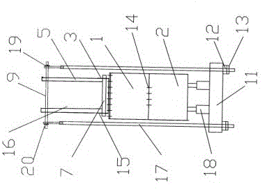 Large slab beam stacking beam installation device