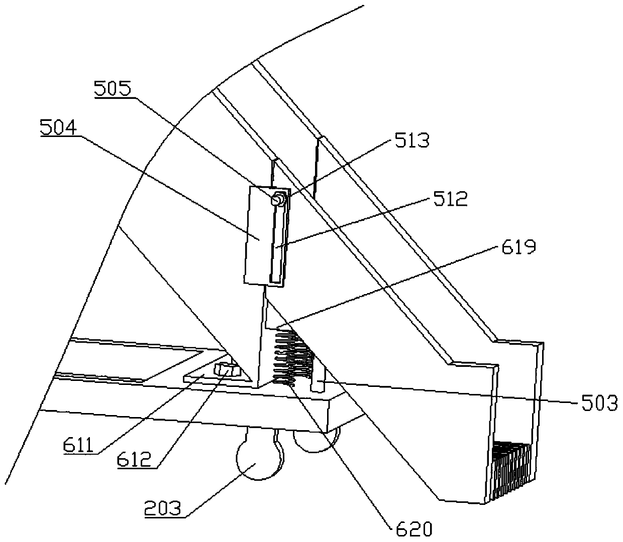 Self-propelled pavement snow shoveling device for municipal engineering