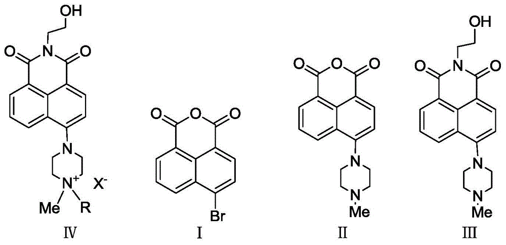 A kind of microwave atmospheric pressure synthetic method of naphthalimide quaternary ammonium salt