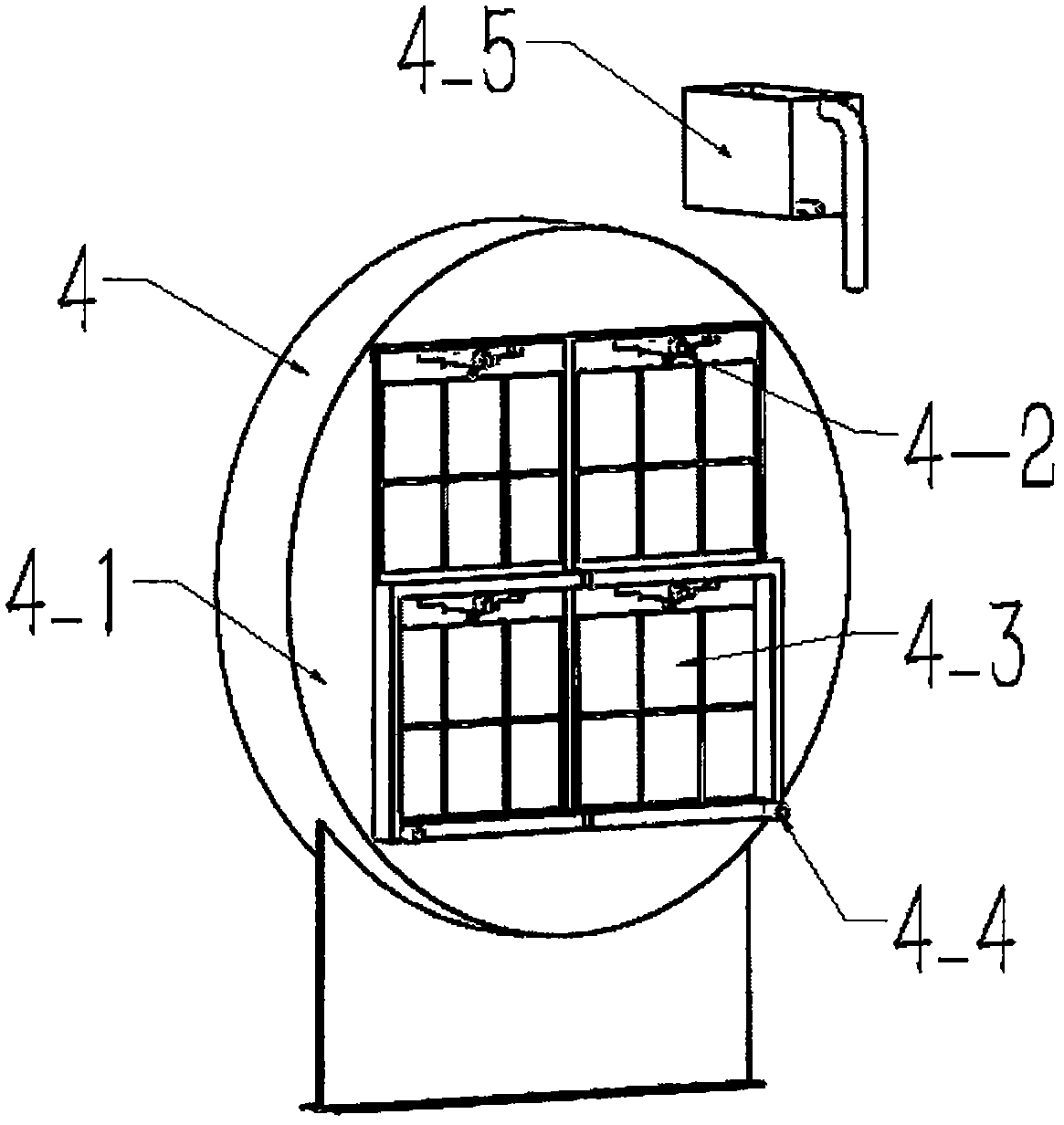 Water-filtering air purification device in outdoor air purification system with low energy consumption for purifying natural wind