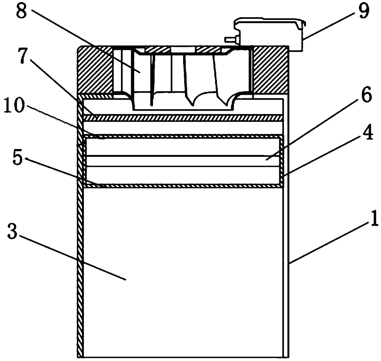 Particle processing device of printer