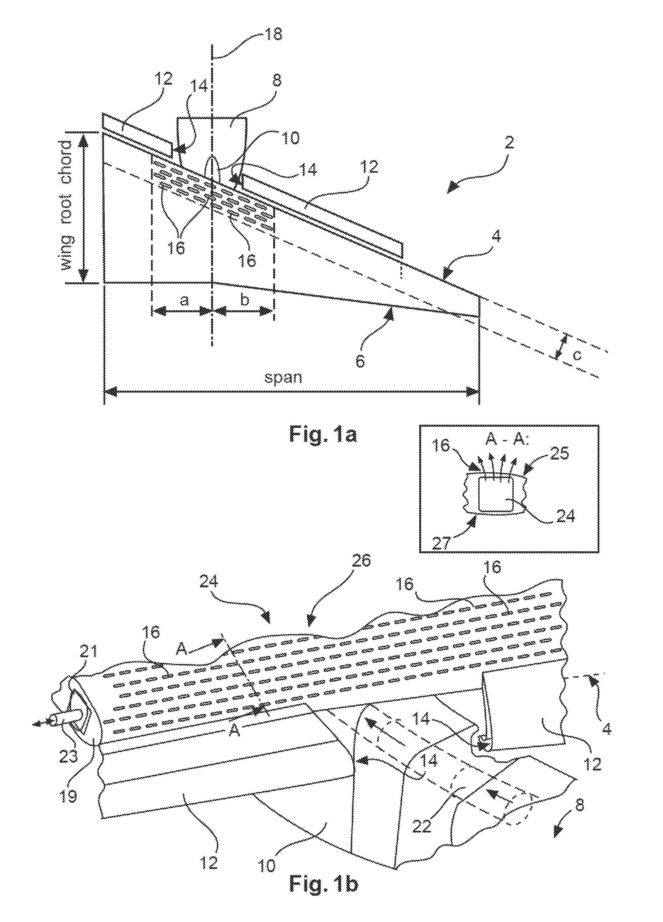 Surface element for an aircraft, aircraft and method for improving high-lift generation on a surface element