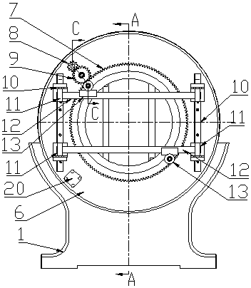 Electric chuck of gear guide rod mechanism