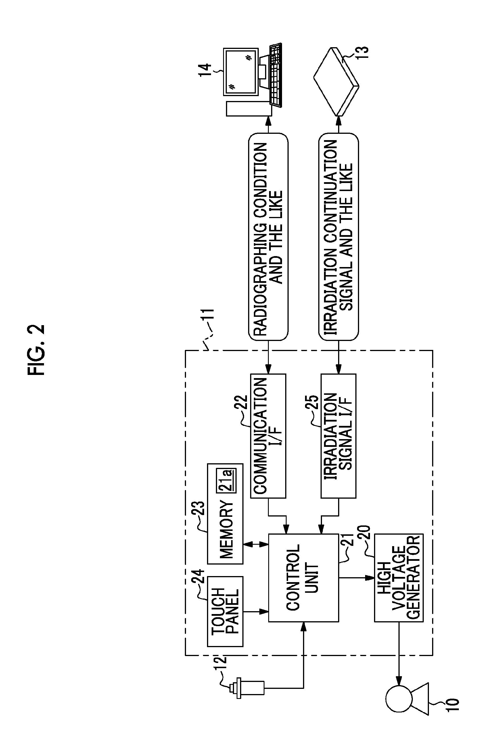 Radiographic system, drive control method for radiographic system, recording medium for drive control program and radiological image detection device