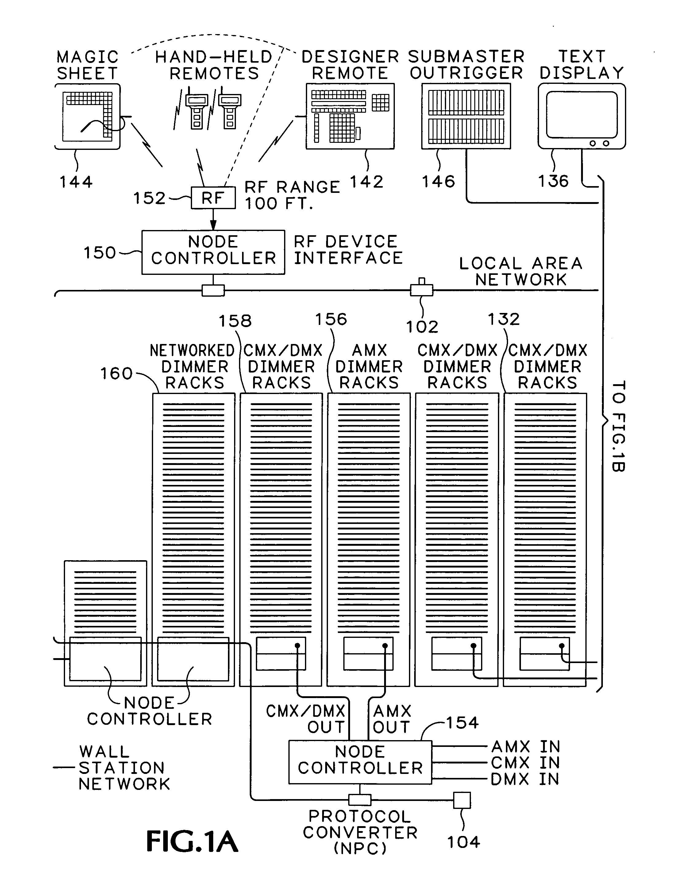 Theatrical lighting control network