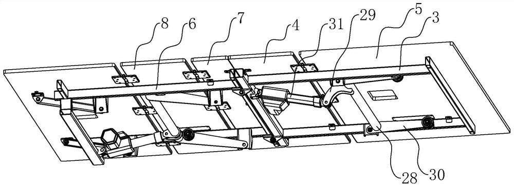 Driving assembly for folding bed and folding bed using same