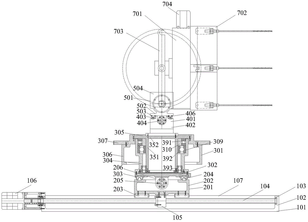 CNC large engine crankshaft angle oil hole drilling rig mechanism