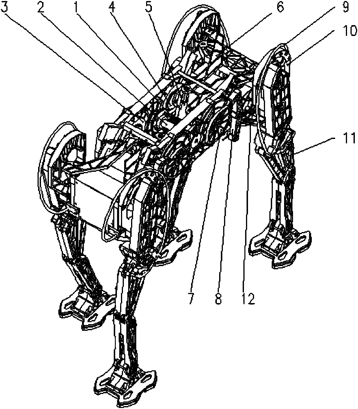 Four-foot bionic walking robot