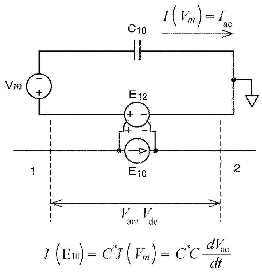 Method of constructing and method of simulating equivalent circuit for capacitor, and simulation device therefor