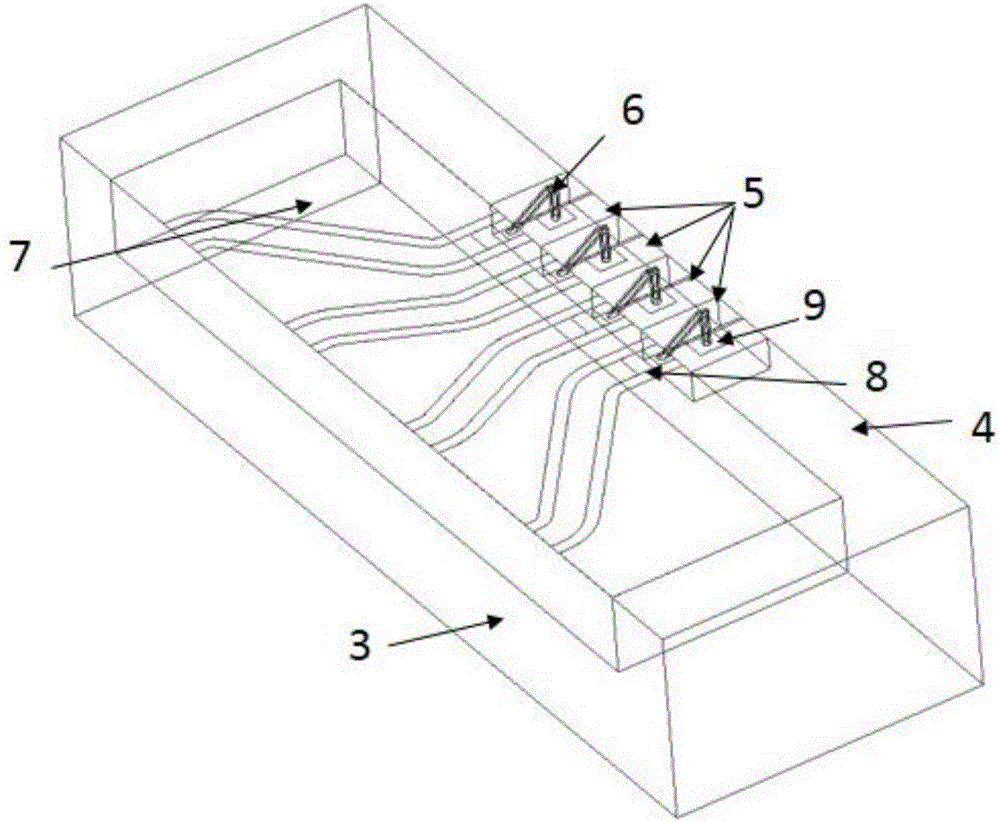 Heat sink for packaging laser chip array