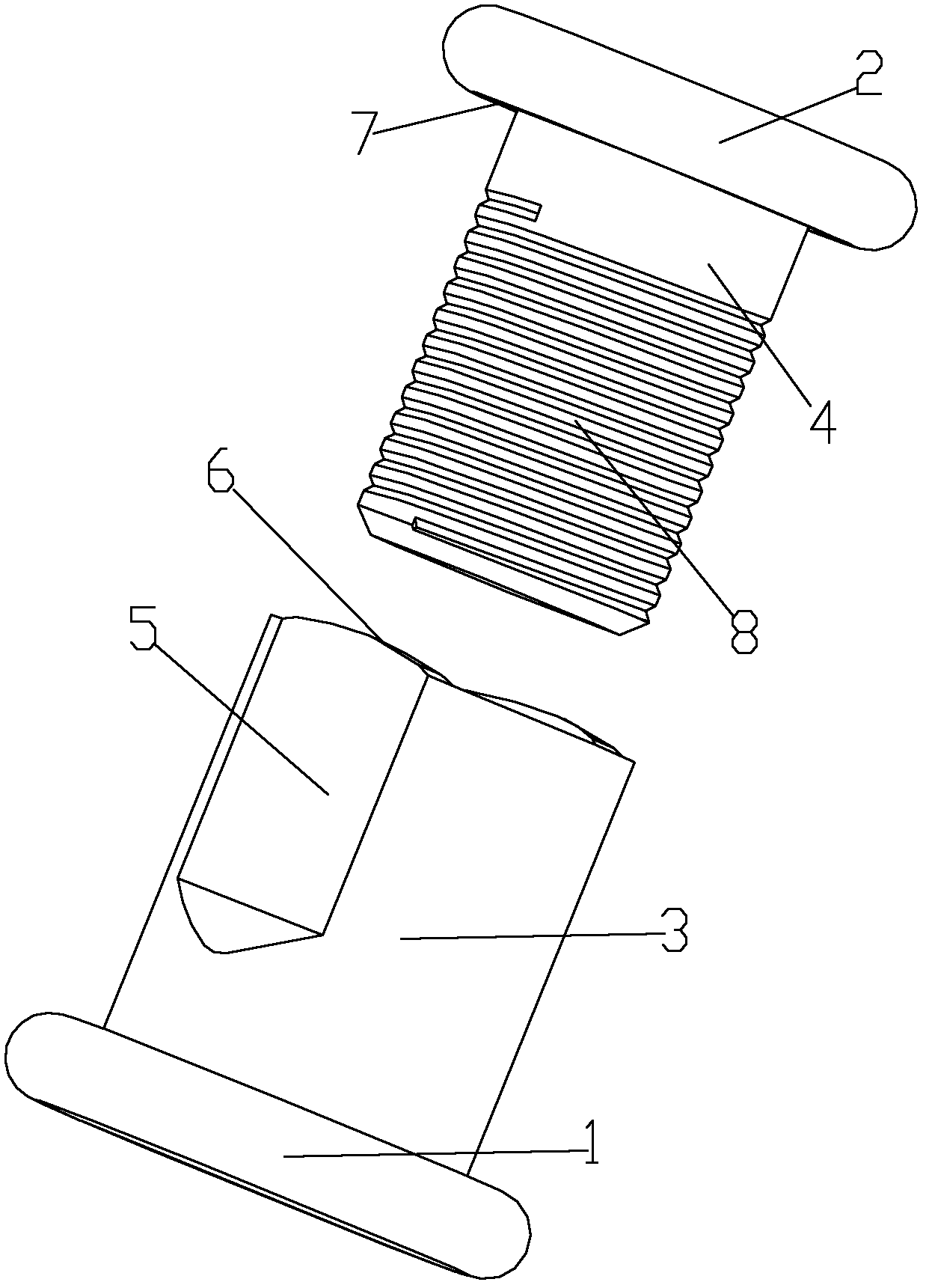 Coupling screw for shear bodies