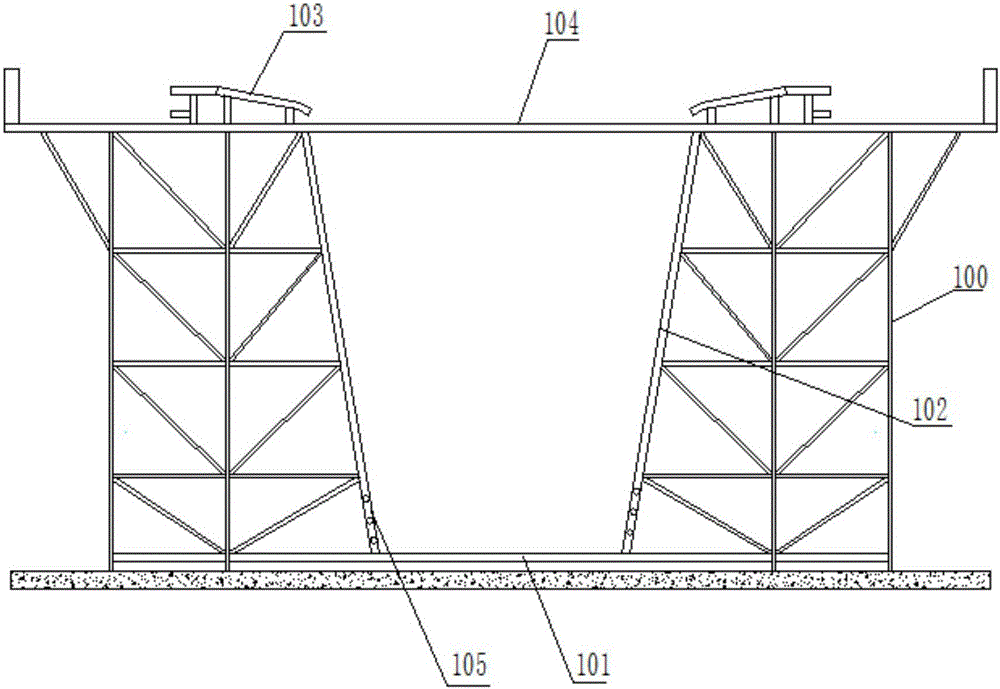 Method for prefabricating box girder adjustable reinforcement cage binding jig frame through stub matching method
