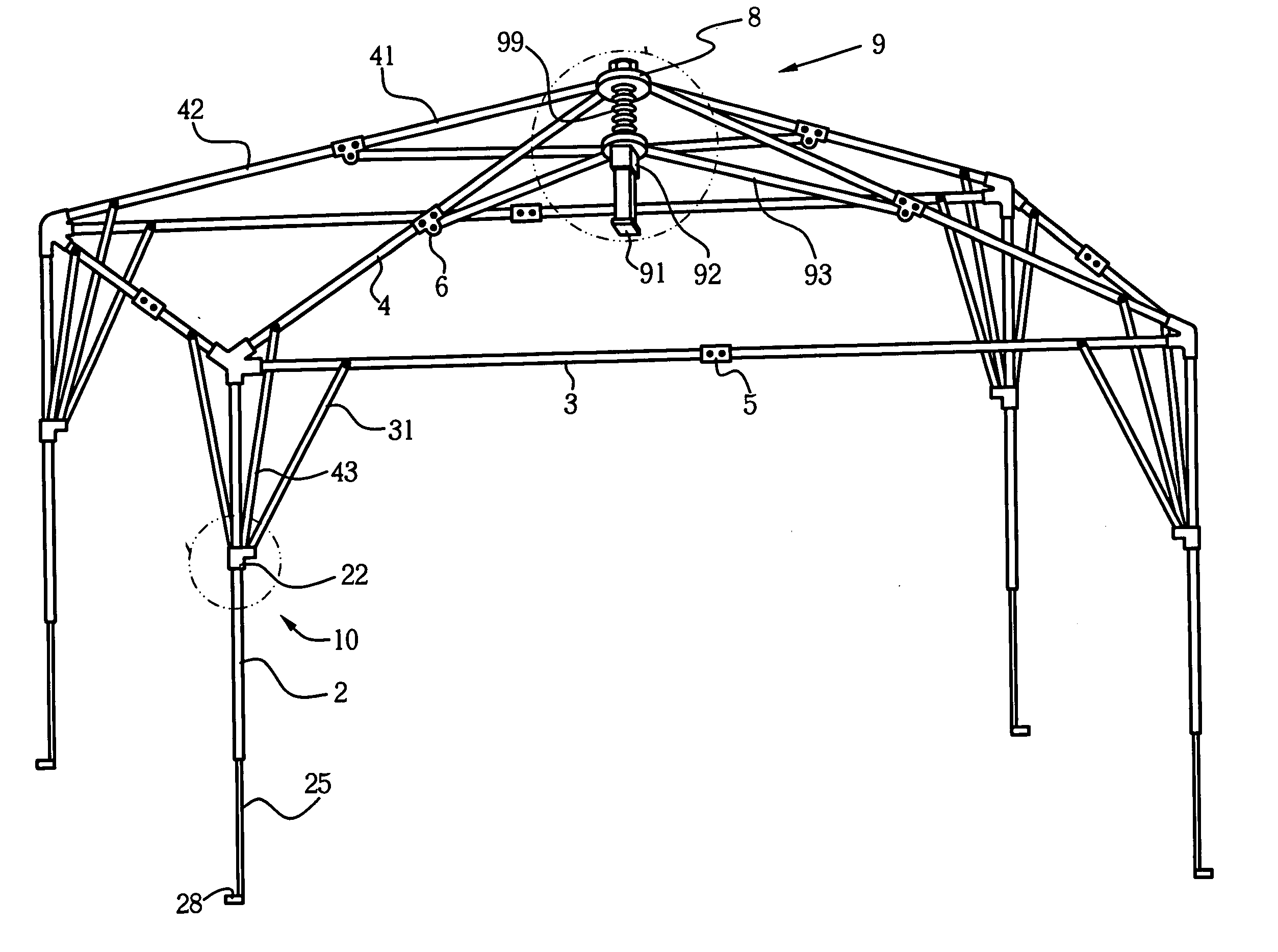Portable collapsible tent