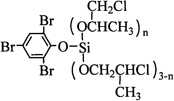 A kind of flame retardant tris(chloropropyl)tribromophenyl silicate compound and preparation method thereof