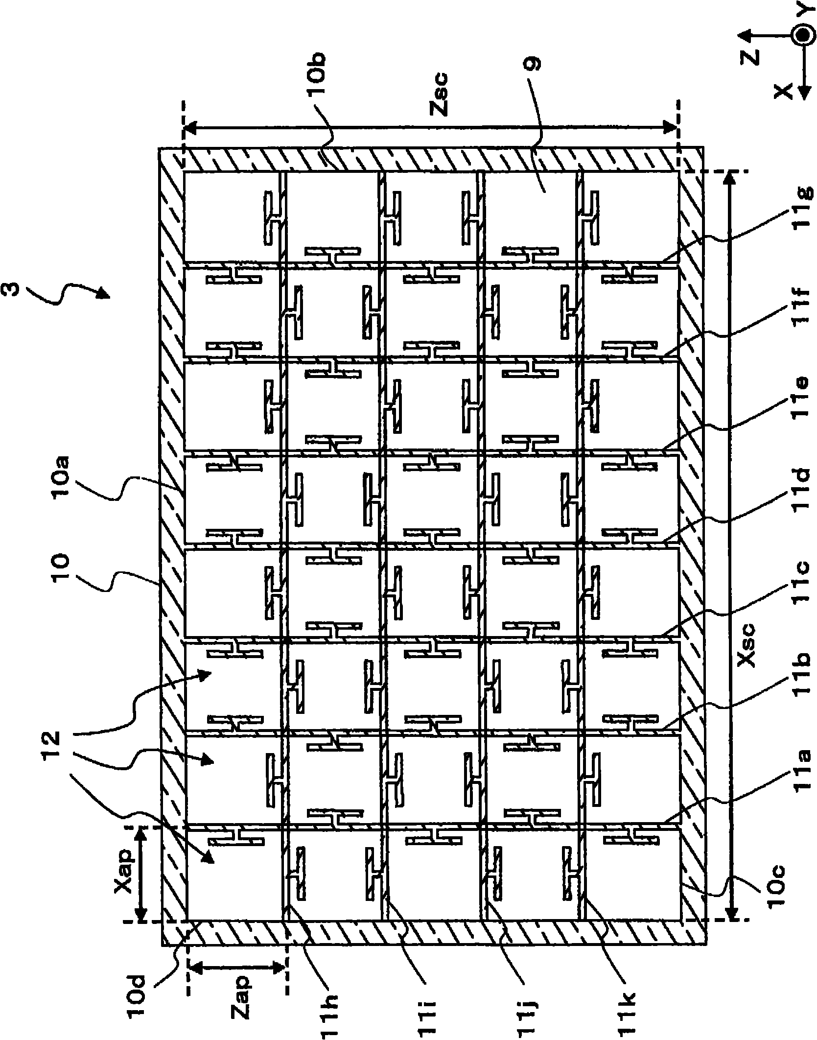 Device for filtering electromagnetic waves