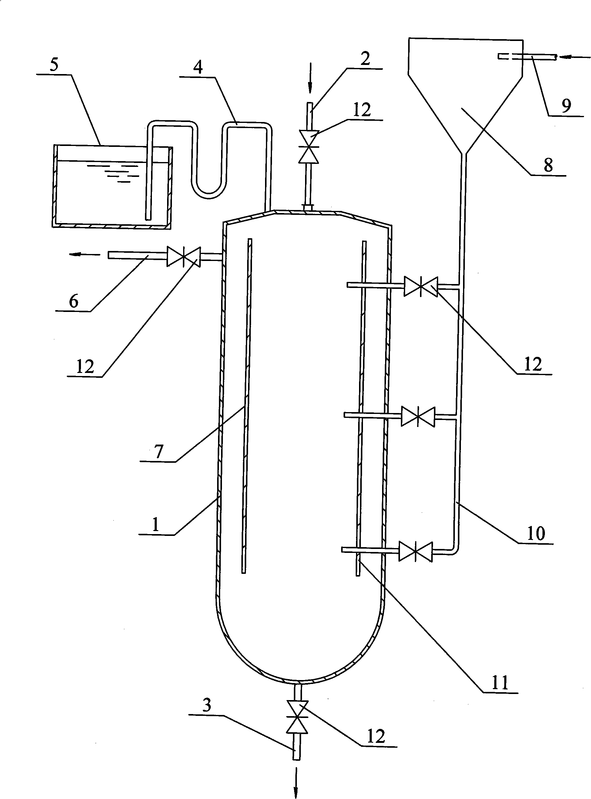 Device and method for conserving anaerobic particle sludge in beer industrial waste water treatment