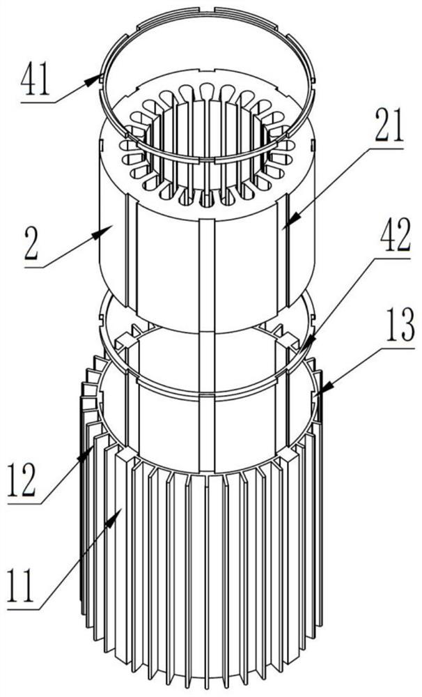 Motor stator structure based on liquid metal encapsulation