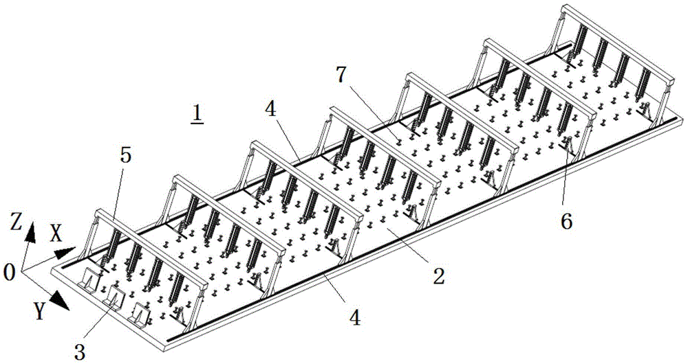 Flexible Tooling and Inspection and Processing Method for Inspection and Processing of Aircraft Wing Wall Plate Surface