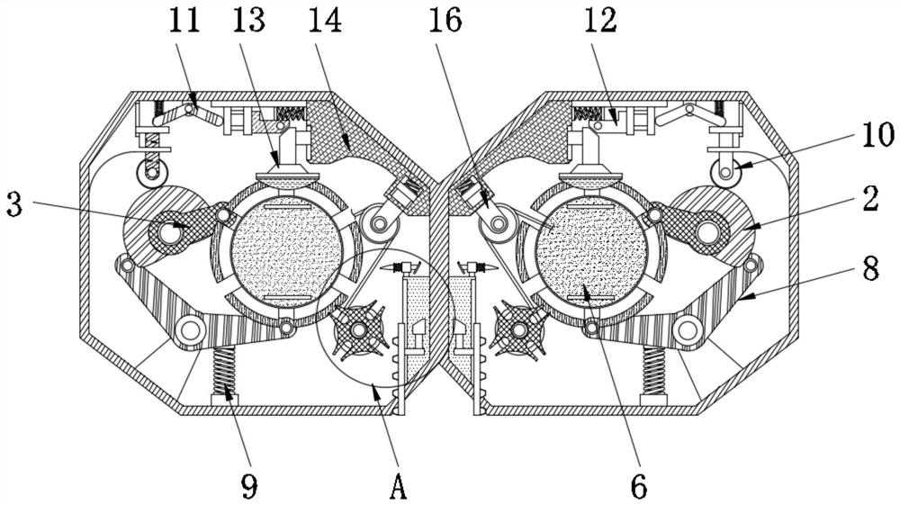 Small commodity automatic packaging and discharging device for warehouse logistics