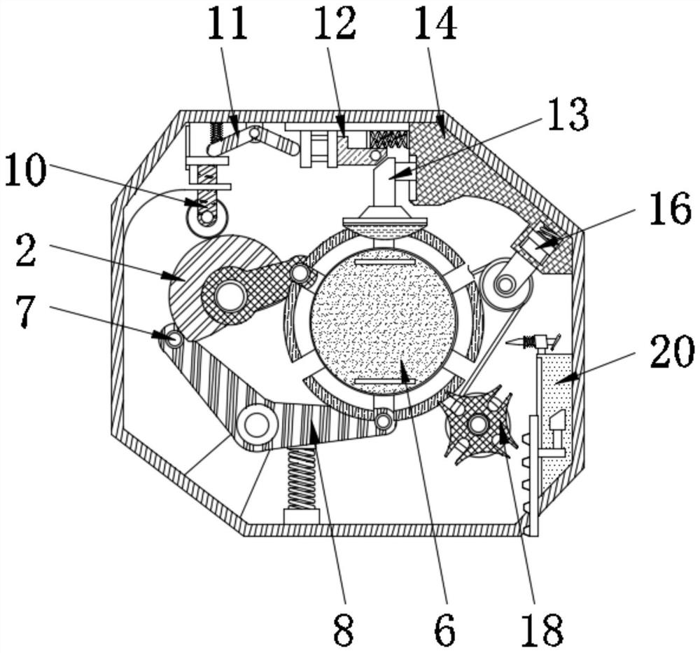 Small commodity automatic packaging and discharging device for warehouse logistics