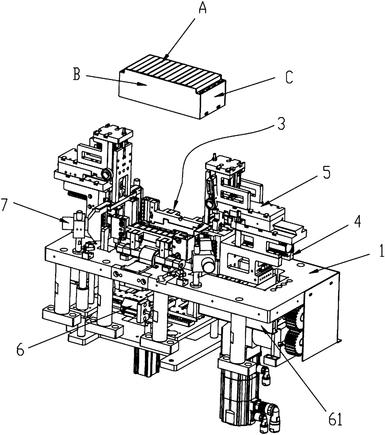 High-precision self-adaption battery module welding fixture