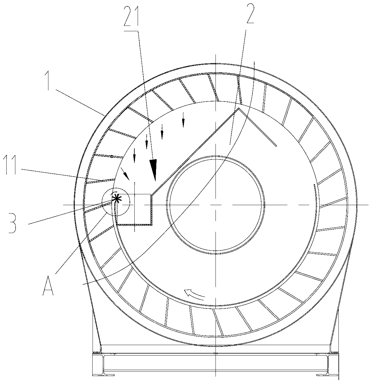 Drying roller and asphalt agitating device