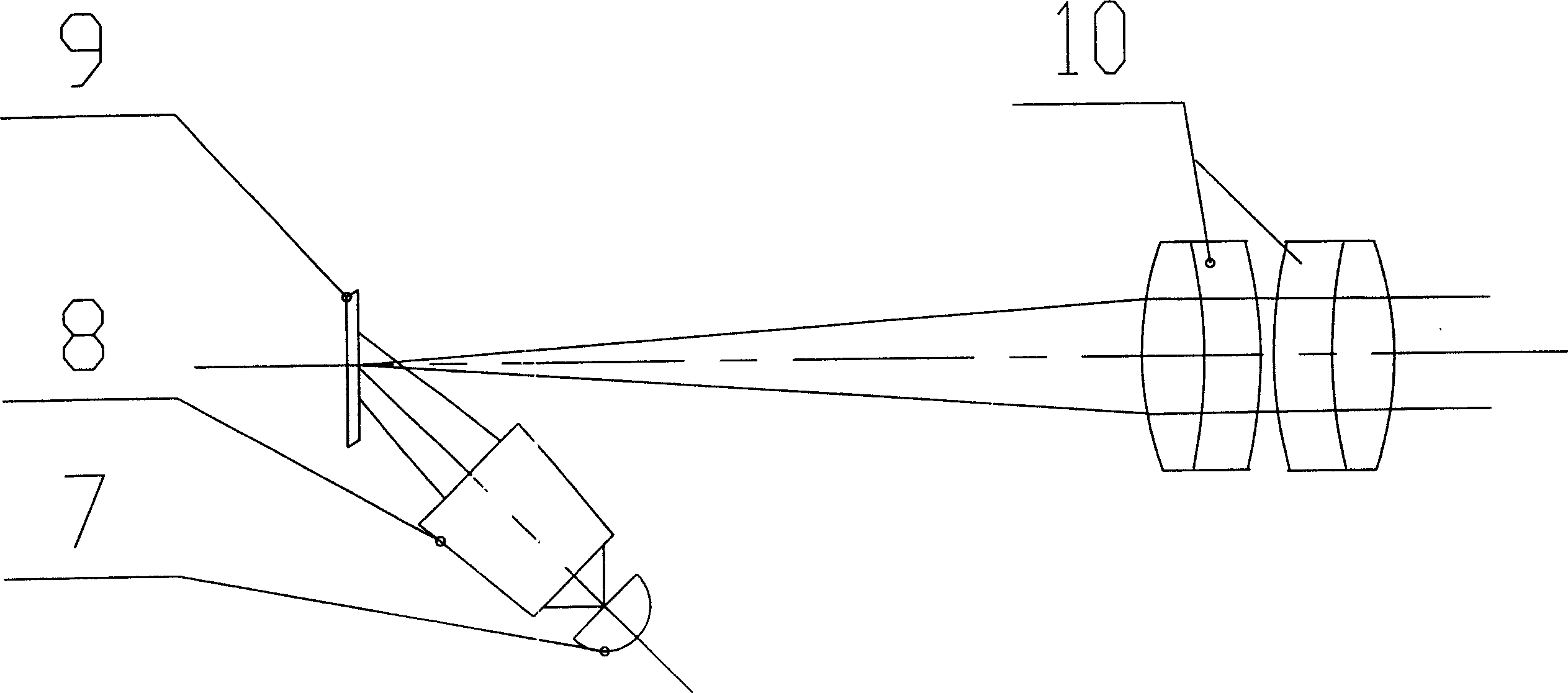 Optical system of small dynamic starlight analog device