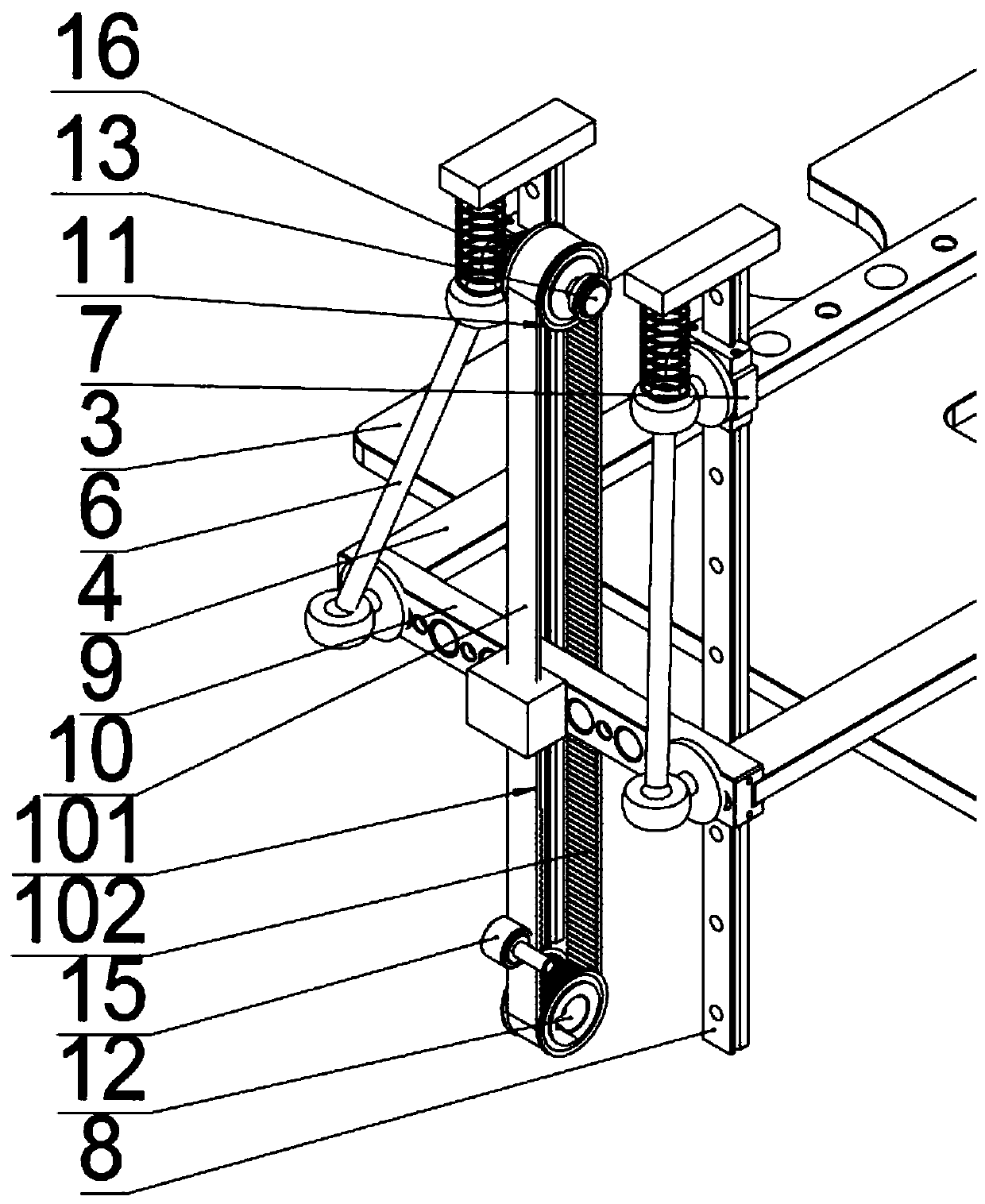 Mechanical device used for rehabilitation of injured ankle joint and knee joint