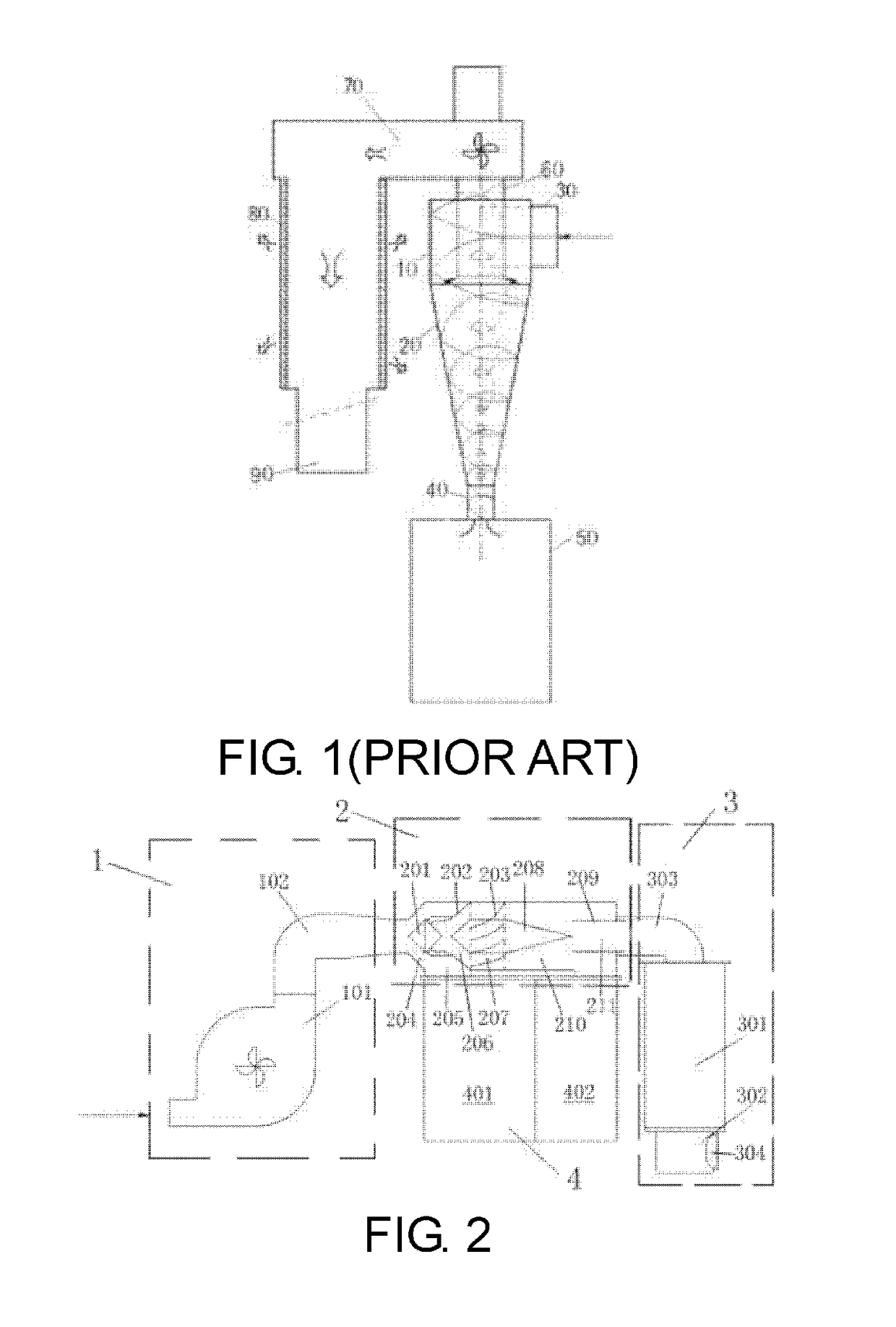 Dust separation apparatus and intelligent control system including the apparatus