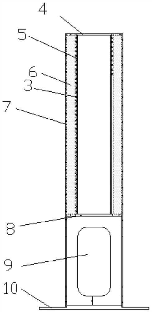 A test device and method for simulating the formation process of in-situ environmental filling body strength