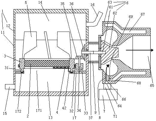 Flow-dividing air filter for vehicle