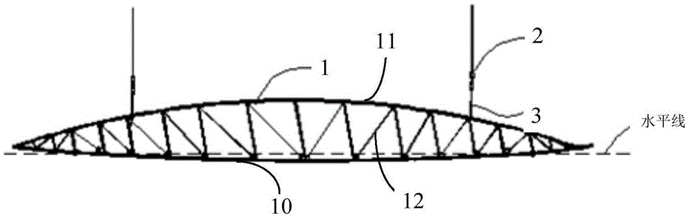 Method for hoisting inclining shuttle-shaped space truss