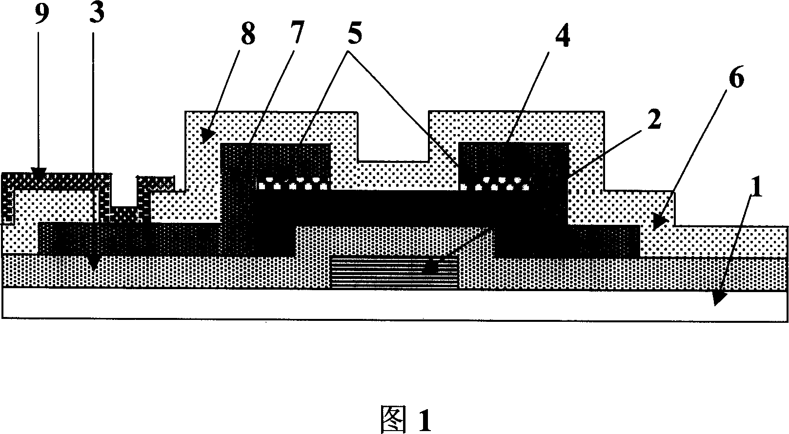 Thinfilm transistor device for reducing leaping voltage