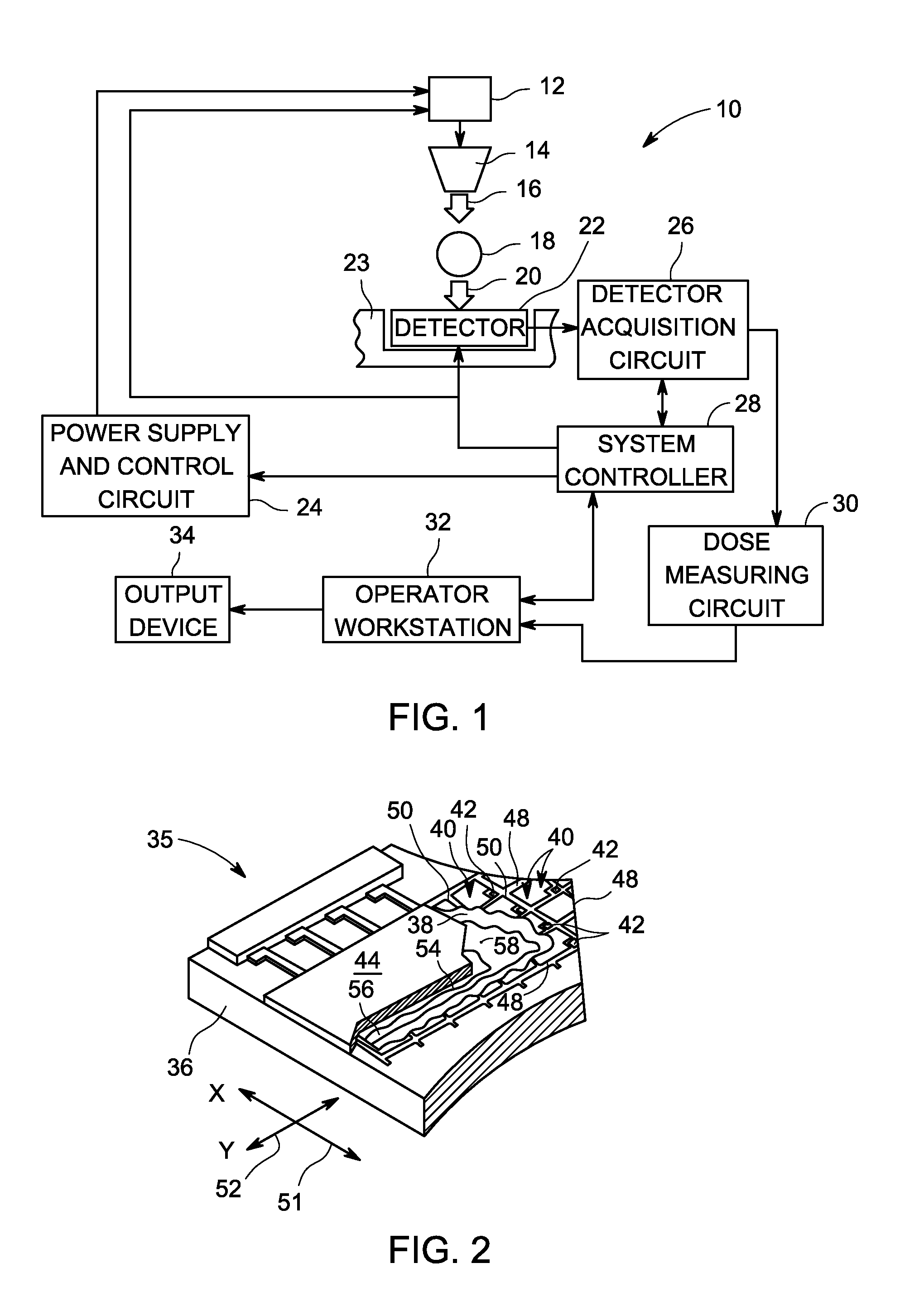 Method and system for integrated patient table digital x-ray dosimeter