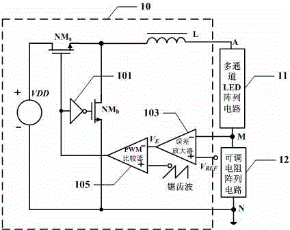 Multichannel LED drive circuit