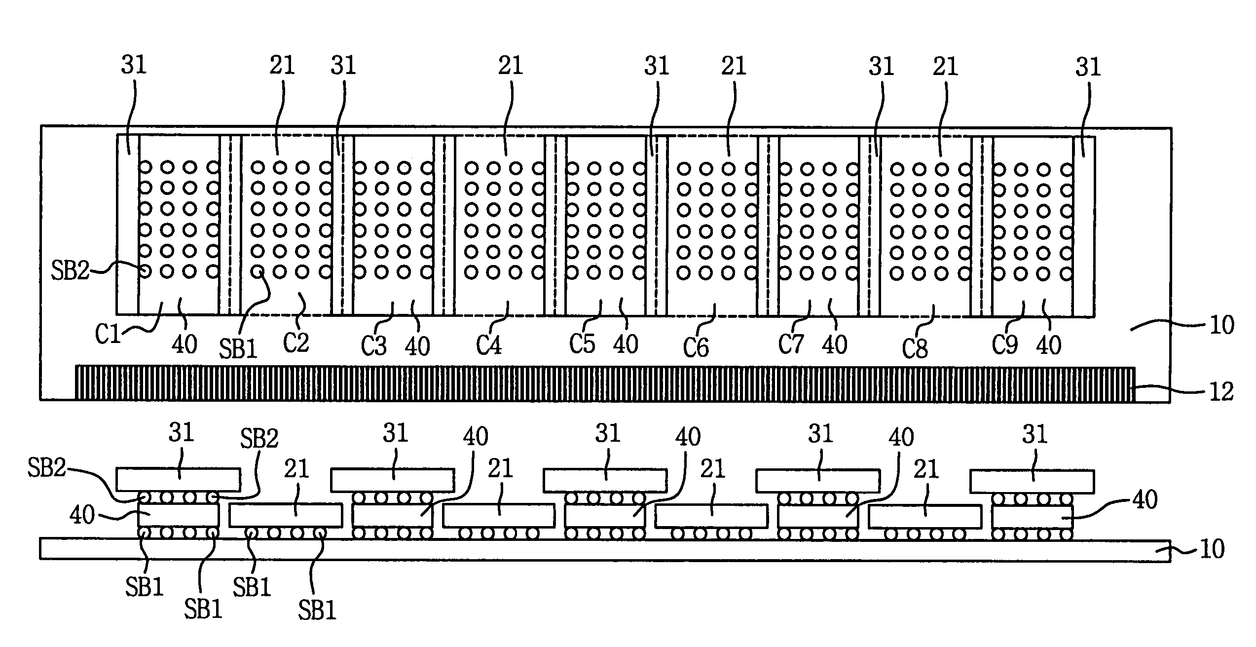 Mounting structure in integrated circuit module