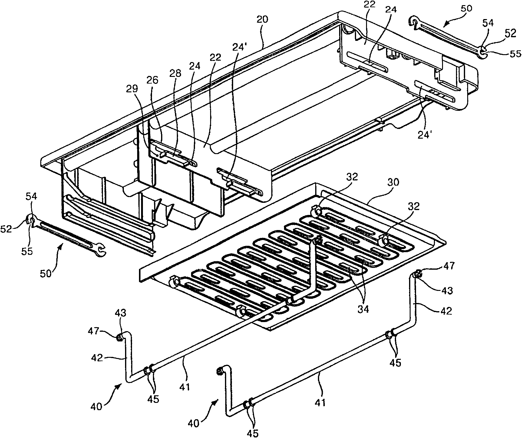 Subsidiary shelf board assembly of refrigerator