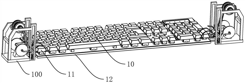 Keycap dismounting device of mechanical keyboard