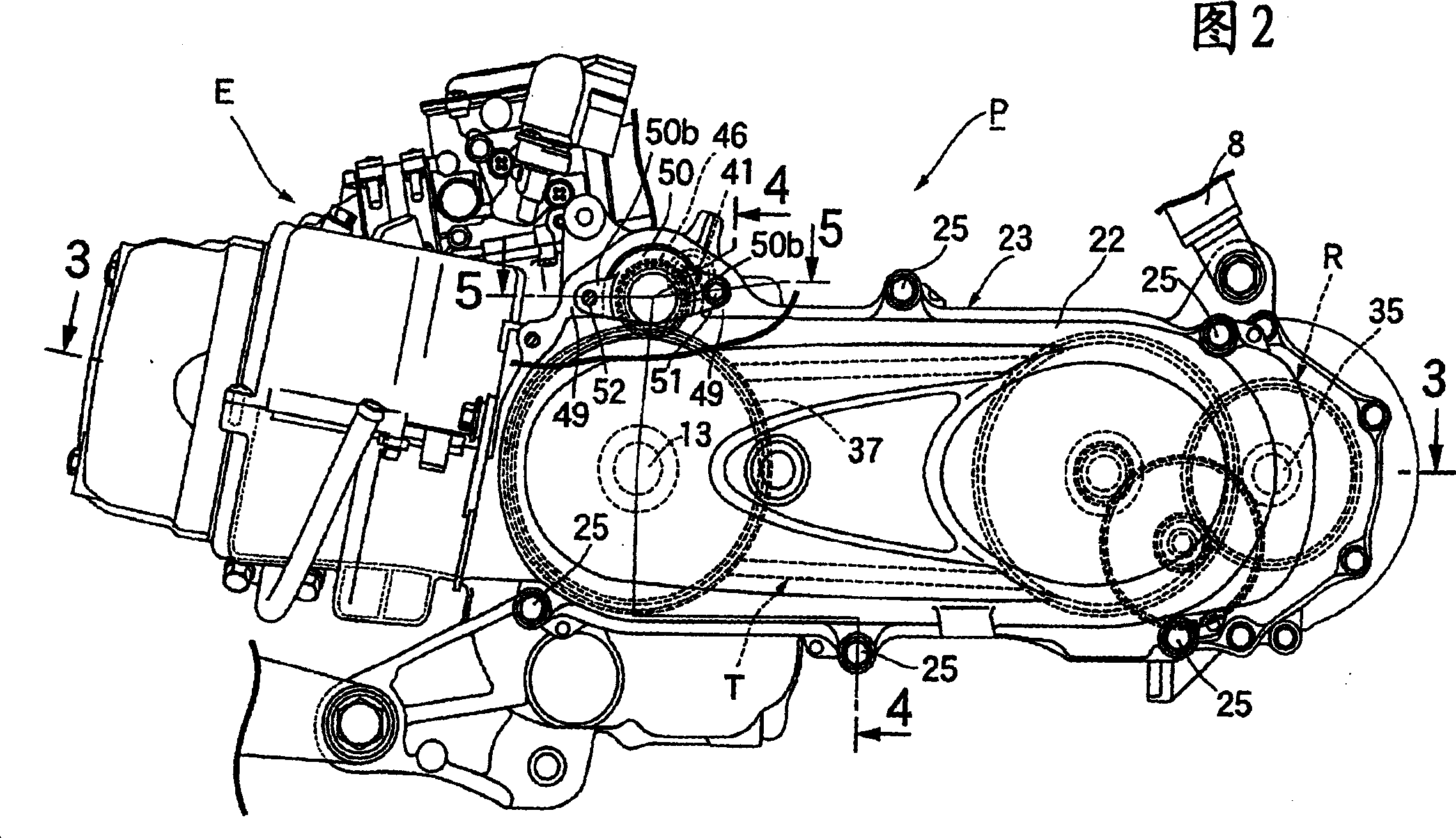 Pinion-shaft support structure for starter in power unit