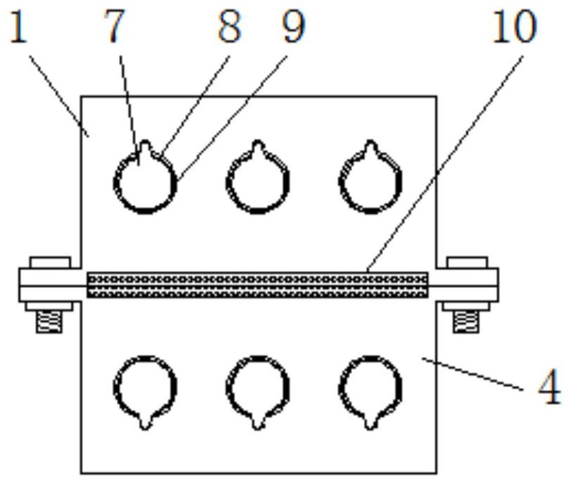 Damp-proof cable fixing device for indoor assembly type water and electricity installation