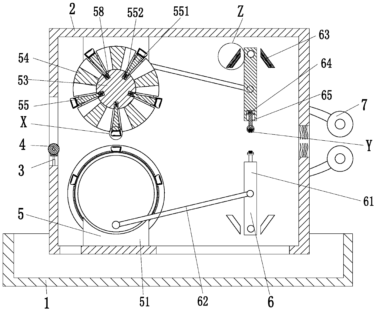 An internal dye extrusion equipment for textile gauze after dip-dyeing