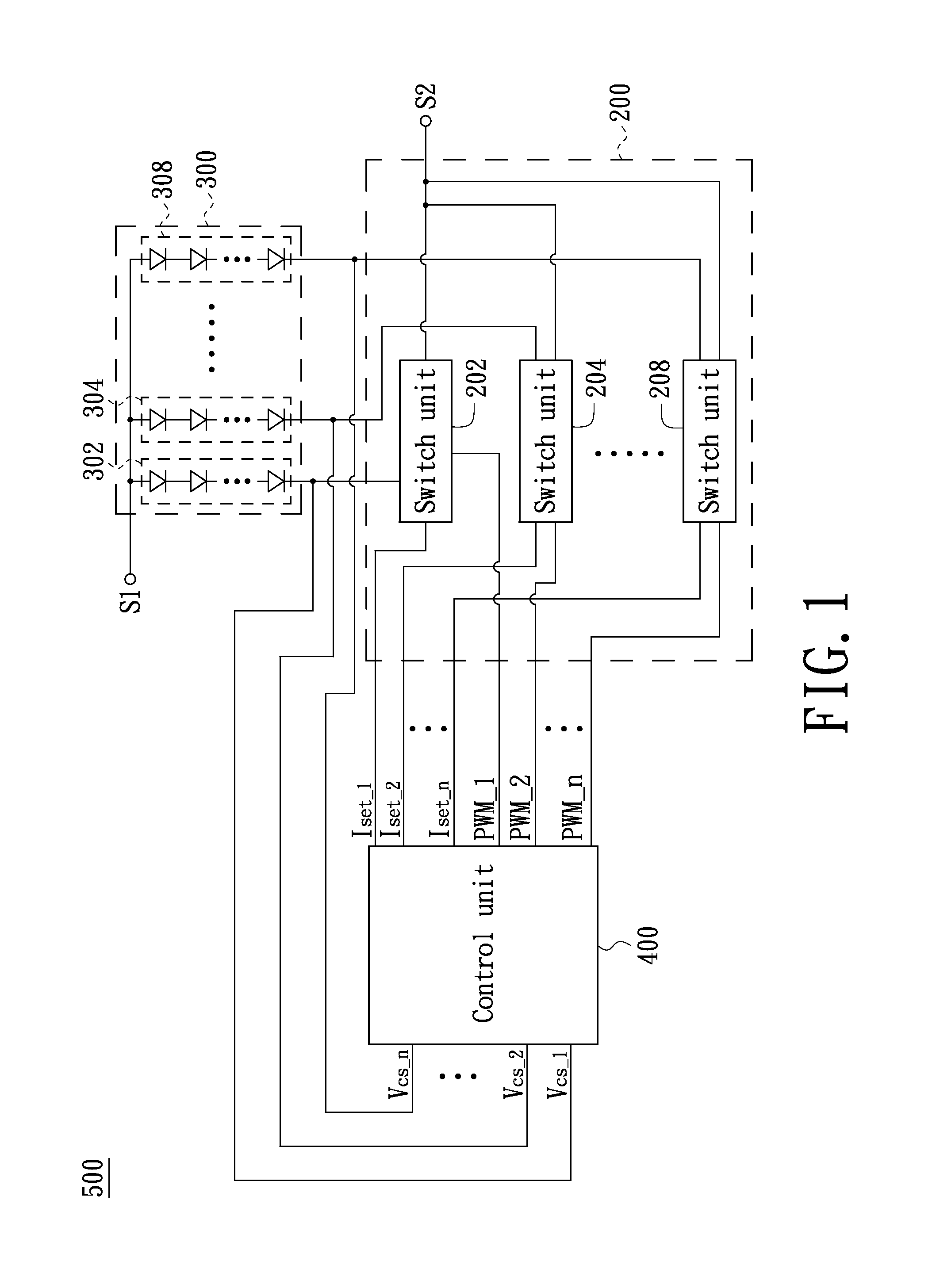 Driving power control circuit for light emitting diode and method thereof