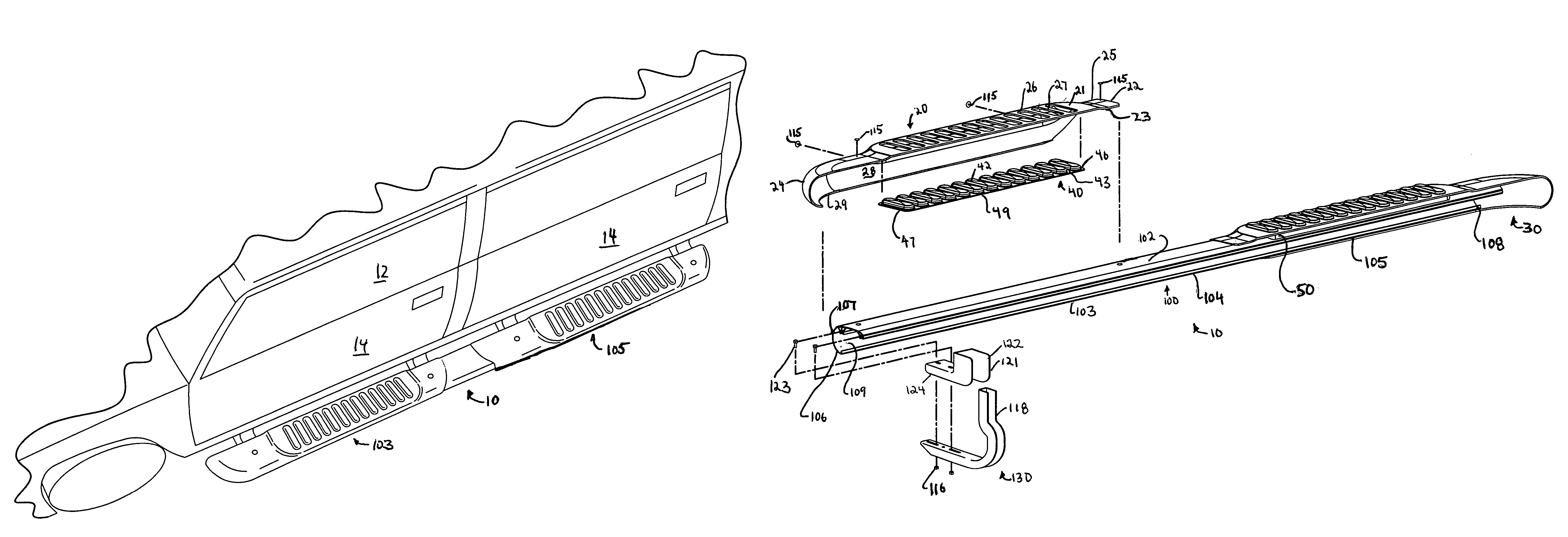 Running board, motor vehicle including a running board, and a method for installing a running board to a motor vehicle