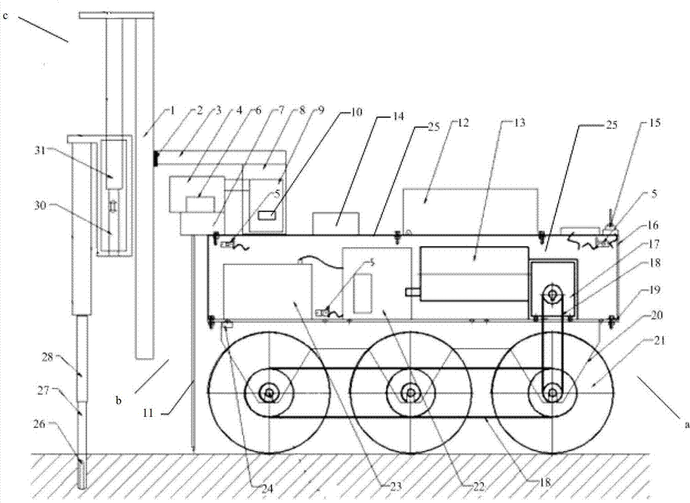 Combined apparatus for soil sampling and moisture determination