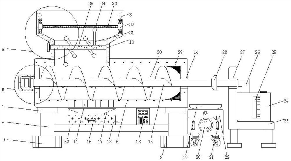 Squeezing deep processing device for extracting rice bran oil